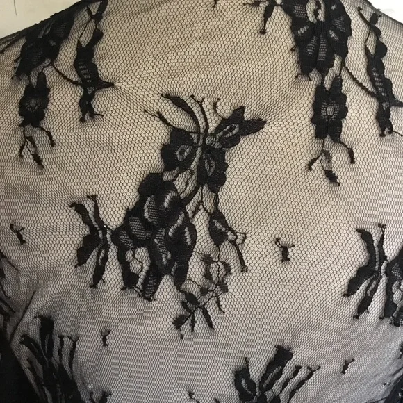 2/$20 Black Lace Sheer Long Robe. NWOT - Picture 6 of 9